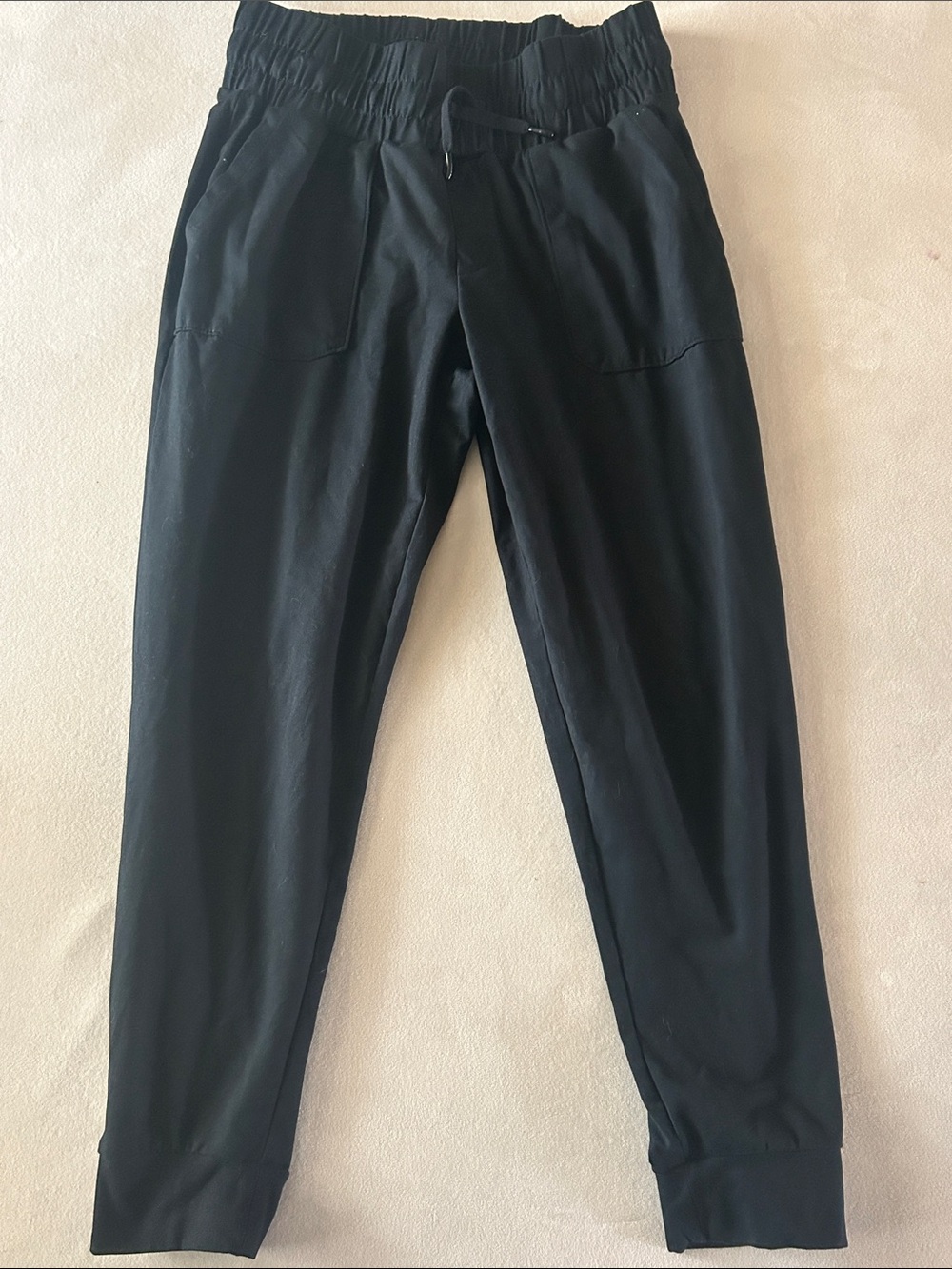 Woman’s Black Jogger Pants - Elastic Waist Drawstring